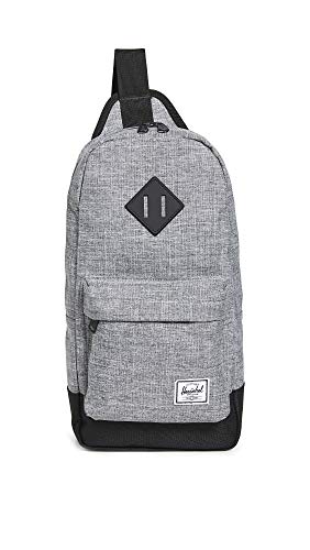 Herschel Heritage Shoulder Bag Backpack, Raven Crosshatch/Black, One Size 8.0L,10728-01132-OS