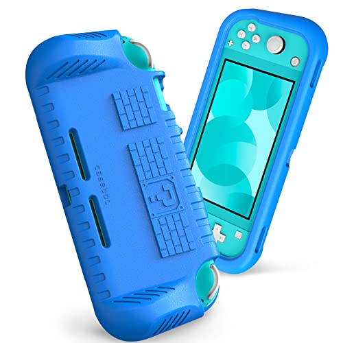 Fintie Kids Case for Nintendo Switch Lite 2019 w/2 Game Card Slots - [Ultralight] [Shockproof] Protective Cover with Ergonomic Grip, Kids Friendly Grip Case for Switch Lite Console, Blue