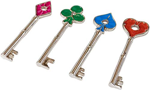 Resident Evil 2 Remake Keys Collection Set of 4 Pcs Zinc Alloy Keychain RPD Necklace Pendant Cosplay Costume Accessories