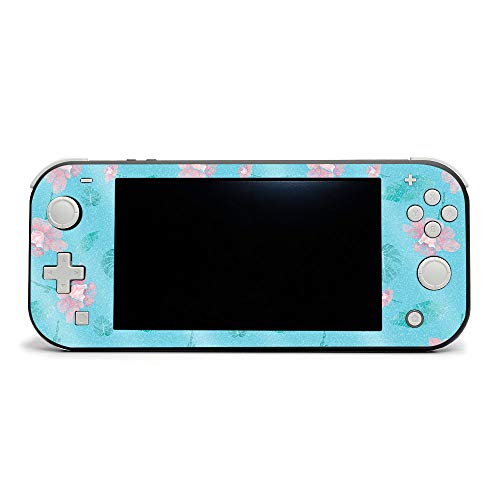 MightySkins Glossy Glitter Skin for Nintendo Switch Lite - Water Flowers | Protective, Durable High-Gloss Glitter Finish | Easy to Apply, Remove, and Change Styles | Made in The USA