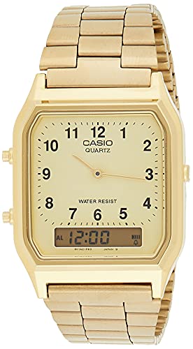 Casio Men's AQ-230GA-9D Gold Analog & Digital with Index Watch