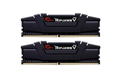 G.SKILL Ripjaws V Series (Intel XMP) DDR4 RAM 32GB (2x16GB) 3200MT/s CL16-18-18-38 1.35V Desktop Computer Memory UDIMM - Black (F4-3200C16D-32GVK)