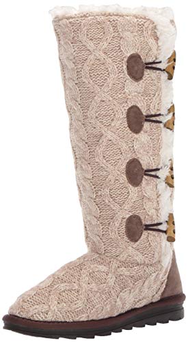 MUK LUKS womens Women's Felicity Knee High Boot, Beige, 7 US