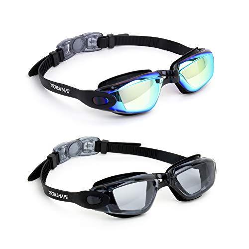 Vorshape Swim Goggles Pack of 2 Swimming Goggle No Leaking Adult Men Women Youth