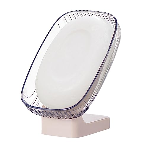 Soap Holder, Bathroom Kitchen Soap Rack, Soap Dish for Shower Wall, Portable Soap Case Holder is Suitable for Bathroom, Kitchen Etc. Transparent Material, Simple and Fashionable Soap Container Box