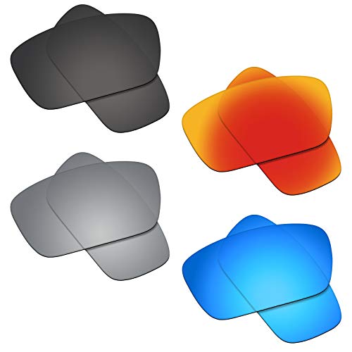 4 Pair Polarized Replacement Lenses for Oakley Fuel Cell Sunglasses, Multicoloured, One Size