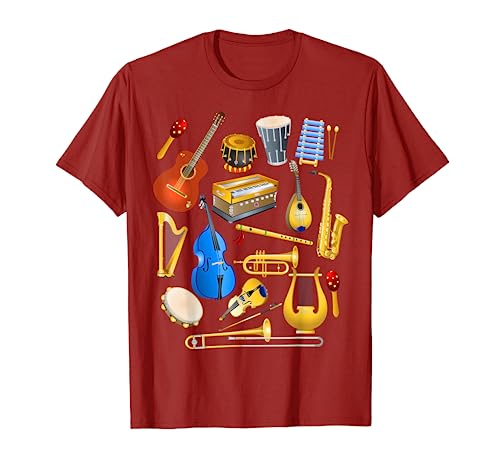 Cute Little Boys Musical Instruments Fans Shirt Funny Gift