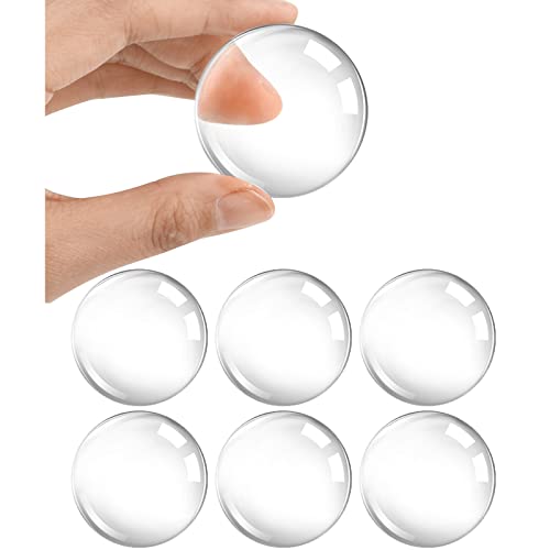 Door Stoppers Wall Protector, 6PCS Etybetopstar Reusable Door Bumper with Self Strong Adhesive, Quiet, Shock Absorbent Gel for Home, Office, Wall Protector from Door Knobs (Round 1.57inch, Clear)