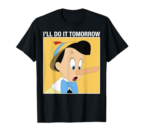 Disney Pinocchio I'll Do It Tomorrow T-Shirt