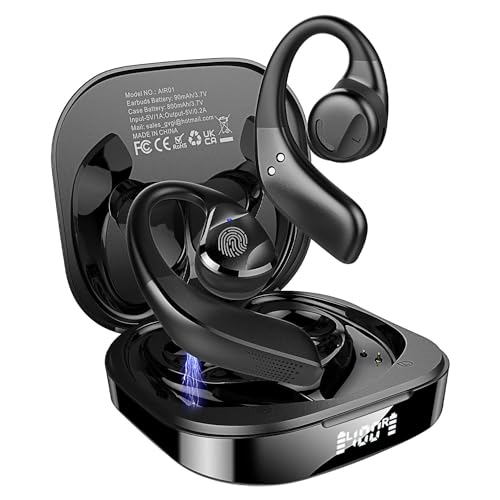 BANIGIPA Open Ear True Wireless Earbuds, Bluetooth 5.3 Headphones w/Immersive Premium Sound, IP54 Waterproof Open-Ear Earbud w/DSP Noise Cancelling Mic for Sports Long-Lasting Comfort, 50H Playtime