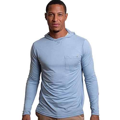 Cariloha Men's Bamboo-Viscose Long-Sleeve Crossover Hoodie - XX-Large - Ocean Front Blue