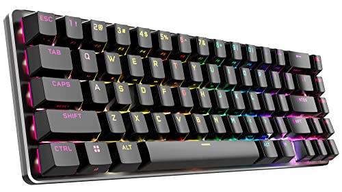 TIETI 2.4GHz Wireless/Bluetooth/Mechanical Gaming Keyboard, Hot Swappable Keyboard with RGB Backlit, Full Keys Programmable, 4200mAh Battery, Cherry MX Blue Switches