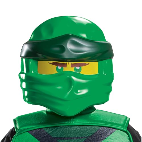 Disguise Lloyd Ninjago Mask, Lego Ninjago Legacy Themed Character Costume Face-mask, Kids Size Green, Childrens Size (115289)