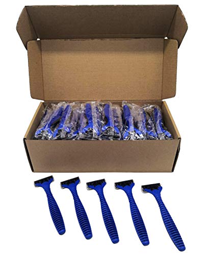 TravelWell Pack of 48 Disposable Razors in Bulk 3-Blade Used in Hotels Motels Beauty Salons Homes Professional | Travel Size Toiletries | Hotel Toiletries Bulk Set
