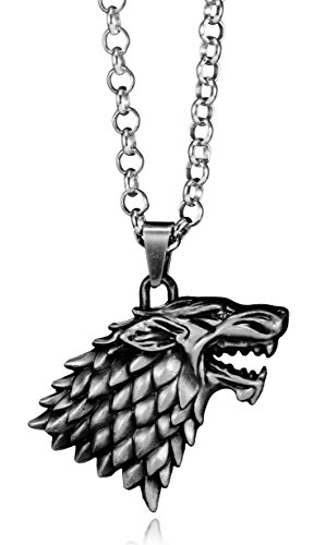 REINDEAR Official Game of Thrones House Stark Sigil Crest Metal Necklace (Necklace)