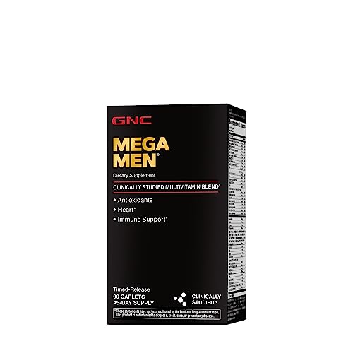 GNC Mega Men Multivitamin | Antioxidants, Heart Health, and Immune Support | 90 Count