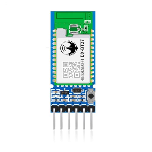 DX-BT27-A Bluetooth Module Long Range Up to 420m BLE 5.1 Support Scanning QR Code to Connect Wireless Bluetooth TF Transceiver Module for Arduino Compatible with Android/iOS