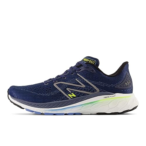 New Balance Men's Fresh Foam 860 V13 Running Shoe, Nb Navy/Dark Silver Metallic, 10.5 Medium