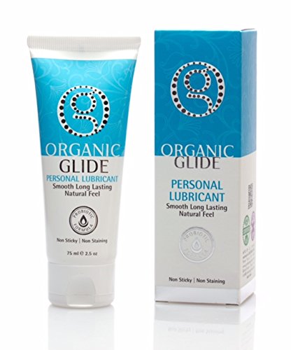 Organic Glide Natural Personal Lubricant, Probiotic Edible Lube. Parabens, Glycerin, Flavorings Free - for Men Women and Couples. Best for Menopause and Sensitive Skin