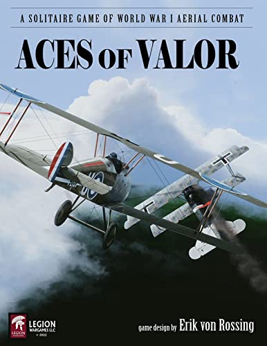 Leg: Aces of Valor, a Solitaire Game of World War I Aeriel Combat, 2nd Edition, Boardgame