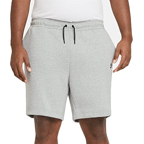 Nike mens Tech Fleece Shorts, Dark Grey Heather/Black, Large