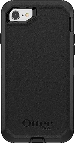 OtterBox Defender Series Case for iPhone SE 3rd Gen (2022), iPhone SE 2nd (2020), iPhone 8, iPhone 7 (Not Plus) - Case Only - Non-Retail Packaging - Black
