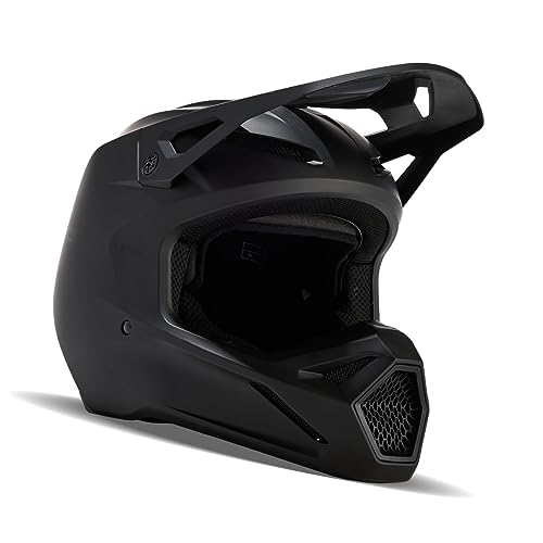 Fox Racing V1 MOTOCROSS HELMET, MATTE BLACK, Large