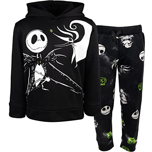 Disney Nightmare Before Christmas Jack Little Boys Fleece Pullover Hoodie & Pants Set Black 7-8