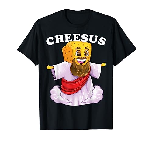 Cheesus Christ Funny Cheese Jesus Christian Pun Christmas T-Shirt