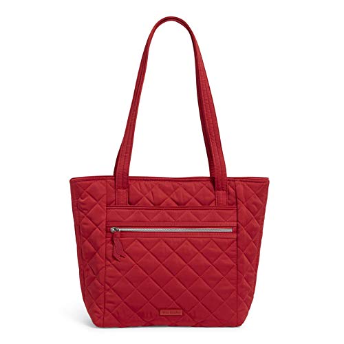 Vera Bradley Women's Performance Twill Small Vera Tote Bag, Cardinal Red, One Size