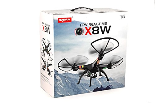 Syma X8W 2.4Ghz 4CH RC Headless FPV (Real Time) Quadcopter with WiFi Camera - Black