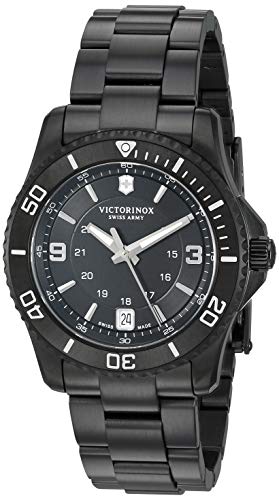 Victorinox Swiss Army Women's Maverick Small Watch, Black Dial, Black PVD Stainless Steel Bracelet