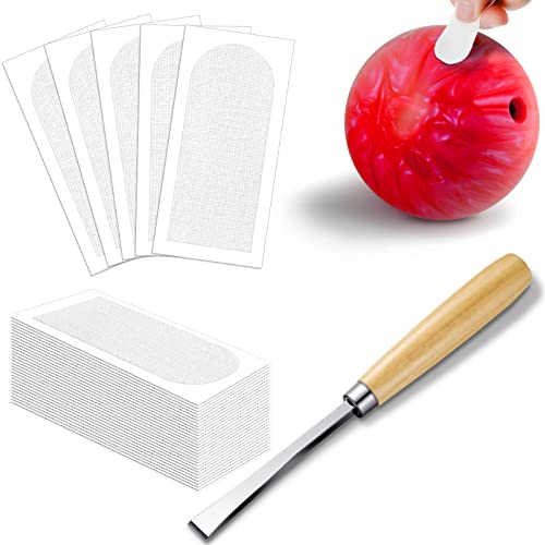 80 Pcs White Bowling Tape for Thumb Hole Bowling Thumb Insert Tape Finger Grip Pre Cut Bowling Insert Tape Protective Bowling Accessories for Bowlers Sport Workout, 0.98 x 2.36 Inches