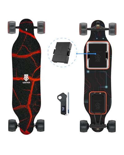 UDITER S3 Electric Skateboards with Removable Battery Electric Longboard with Remote and Swappable Battery, Cruising/Commuting for Adults & Teens 6 Months Warranty