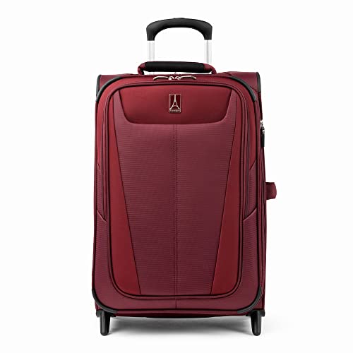 Travelpro Maxlite 5 Softside Expandable Upright 2 Wheel Luggage, Lightweight Suitcase, Men and Women, Burgundy, Carry-On 22-Inch