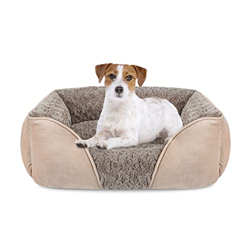 INVENHO Medium Dog Bed for Large Medium Small Dogs Rectangle Washable Dog Bed, Orthopedic Dog Bed, Soft Calming Sleeping Puppy Bed Durable Pet Cuddler with Anti-Slip Bottom M(25'x21'x8')