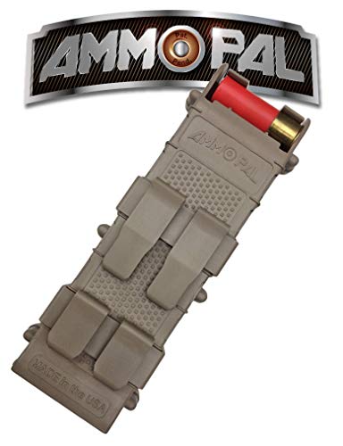 SME AmmoPal Versatile Durable High-Impact PVC UV-Resistant Ambidextrous 12 Gauge Up to 10 Shotgun Shell Dispenser with Adjustable Mounting System, Flat Dark Earth