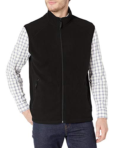 CLIQUE mens Summit Full-zip Microfleece Fleece Vest, Black, 3X-Large US