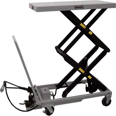 Roughneck Air/Hydraulic Lift Table Cart - 770-Lb. Capacity