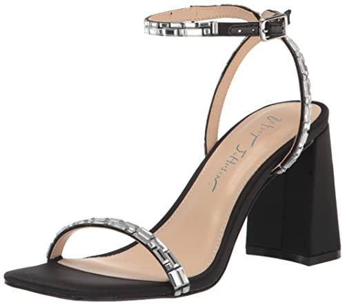 Betsey Johnson Women's Scott Heeled Sandal, Black, 6.5