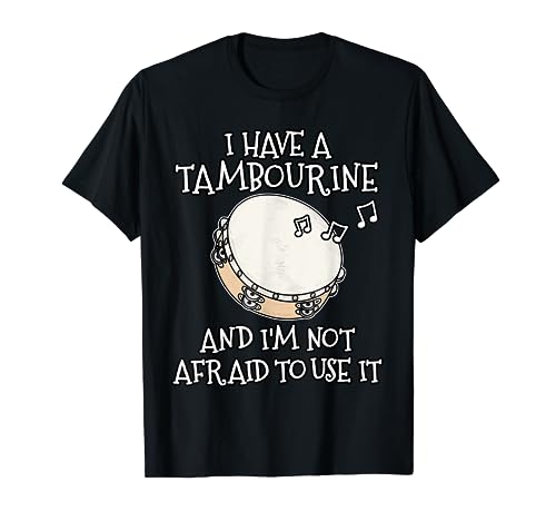 Church Tambourine Worship Tambourinist Christian Funny T-Shirt