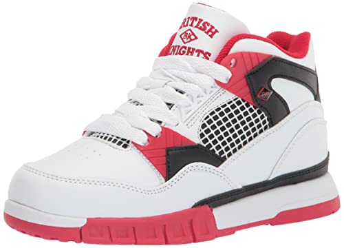 British Knights Women's Virga Fashion Sneaker, White/Black/Racing Red, 6.5