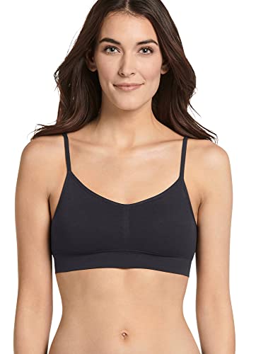 Jockey Women's Bra Modern Micro Stretch Seamfree Cami Strap Bralette, Black, L