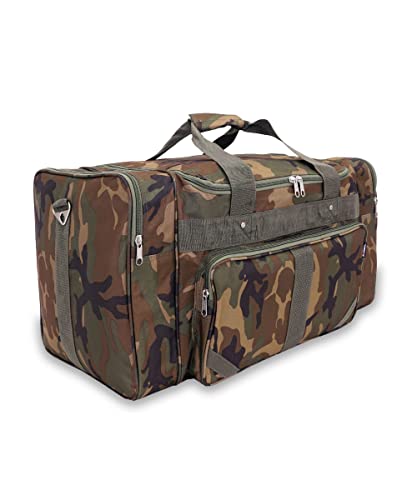 Everest Woodland Camo Duffel Bag, Camouflage, One Size