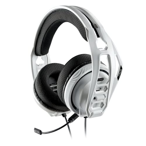 RIG 400HC Multiplatform Performance Gaming Headset with Removable Noise Canceling Microphone for Xbox Series X|S, Xbox One, Playstation, PS4, PS5, Nintendo Switch, and PC - White