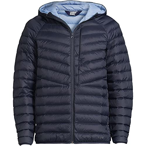 Lands' End Mens Wanderweight Down Jacket Radiant Navy Regular Medium