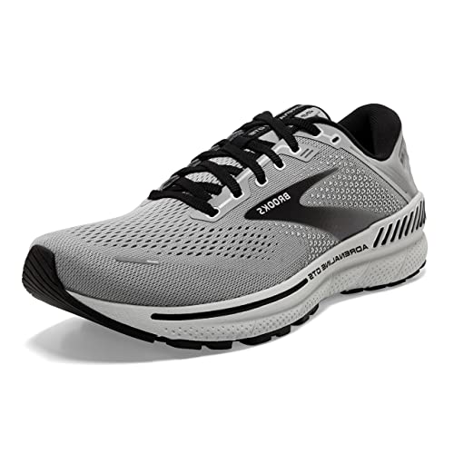 Brooks Men's Adrenaline GTS 22 Supportive Running Shoe - Alloy/Grey/Black - 11 Wide