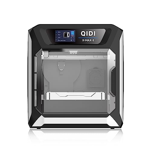 R QIDI TECHNOLOGY MAX3 3D Printer,All-Around Large Size 3D Printers,600mm/s Fast Print,High Precision&High-Speed Industrial Grade,Fully Automatic Leveling,65℃ Chamber Heat,12.8×12.8×12.4'