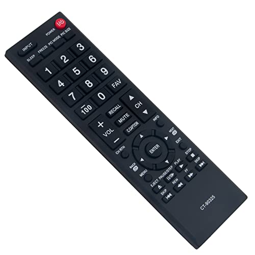 New CT-90325 TV Remote Fit for Toshiba 32C10 32C10U 32C100, 32C100U 32C100U1 32C100U2 32C100UM 32C110U 32DT1 32DT1U 32DT2U1 32E20 32E20U 32E200 32E200U 32E200UM 19C100U 22C100U 26C100U 32C100U¡­