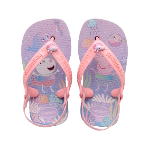 Havaianas Girls Baby's Peppa Pig Sandal Quiet Lilac Flip-Flop, 6 Toddler